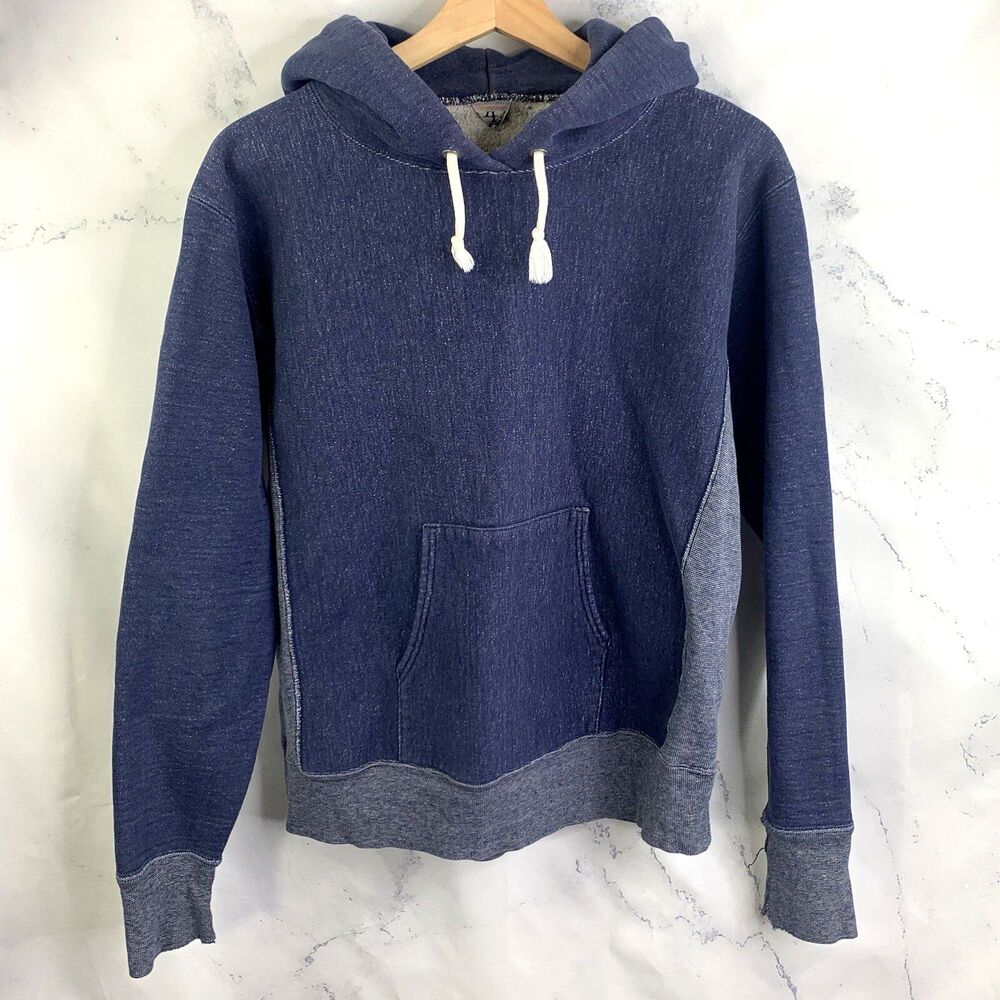 bishop x Filmelanger Japan Pullover Sweater hoodie Mens S Demin Blue Streetwear